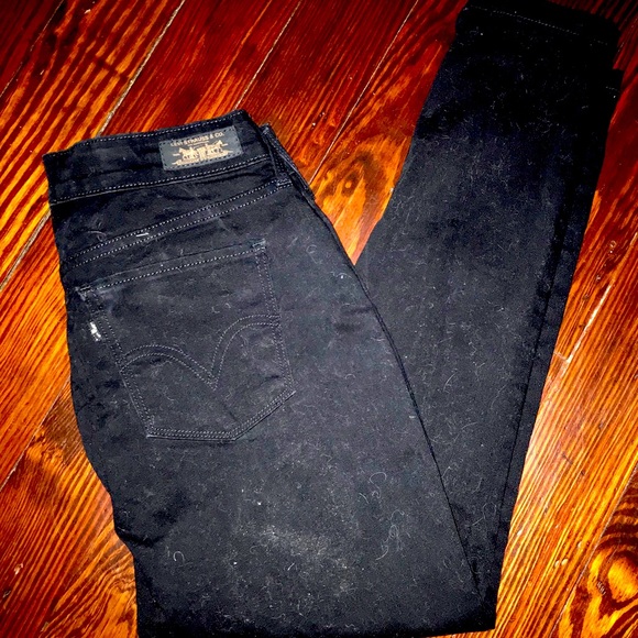 Levi Black Womens Jeans Juniors Size 10 - Picture 2 of 4